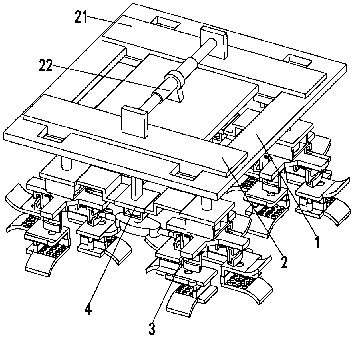 Automatic foam packaging device for liquid crystal display television