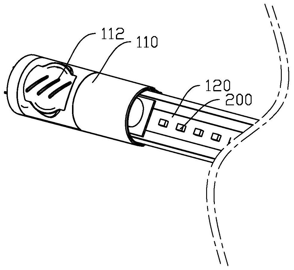 Self-dimming lamp tube and dimming method