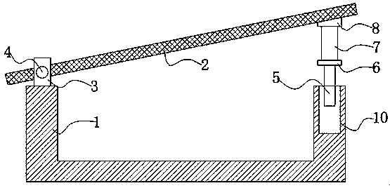 Device for adjusting inclination angle of sieve plate