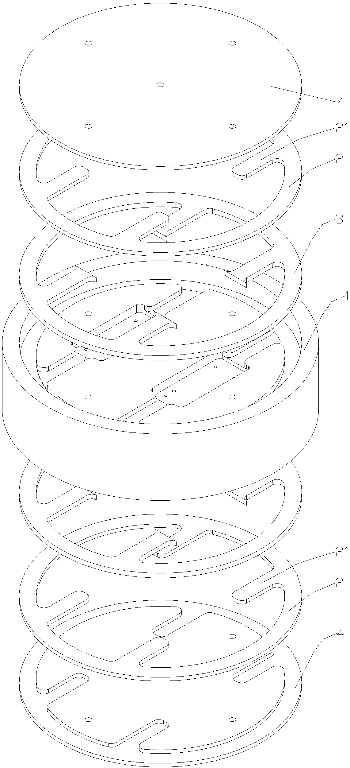 Centrifugation test clamp with fiber type Y waveguide device