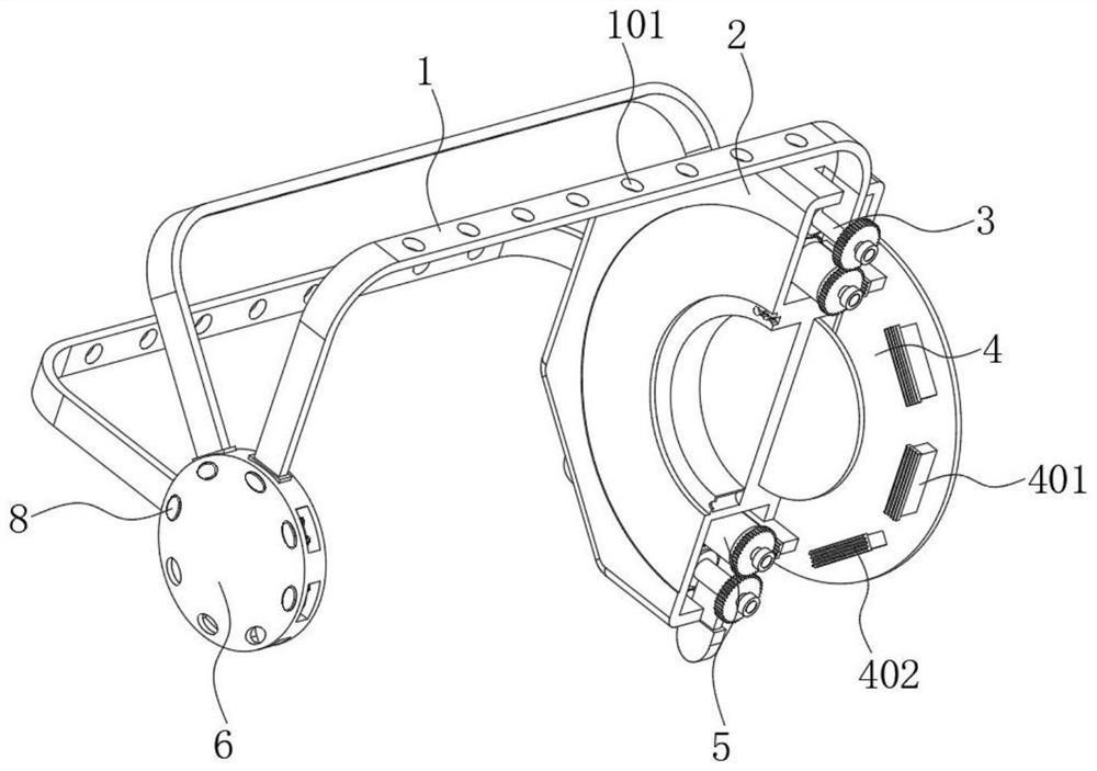 Electroencephalogram examination head support and installation method thereof