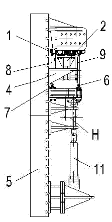 Fatigue testing device and fatigue testing method for traction connecting rod system of single-rail cart