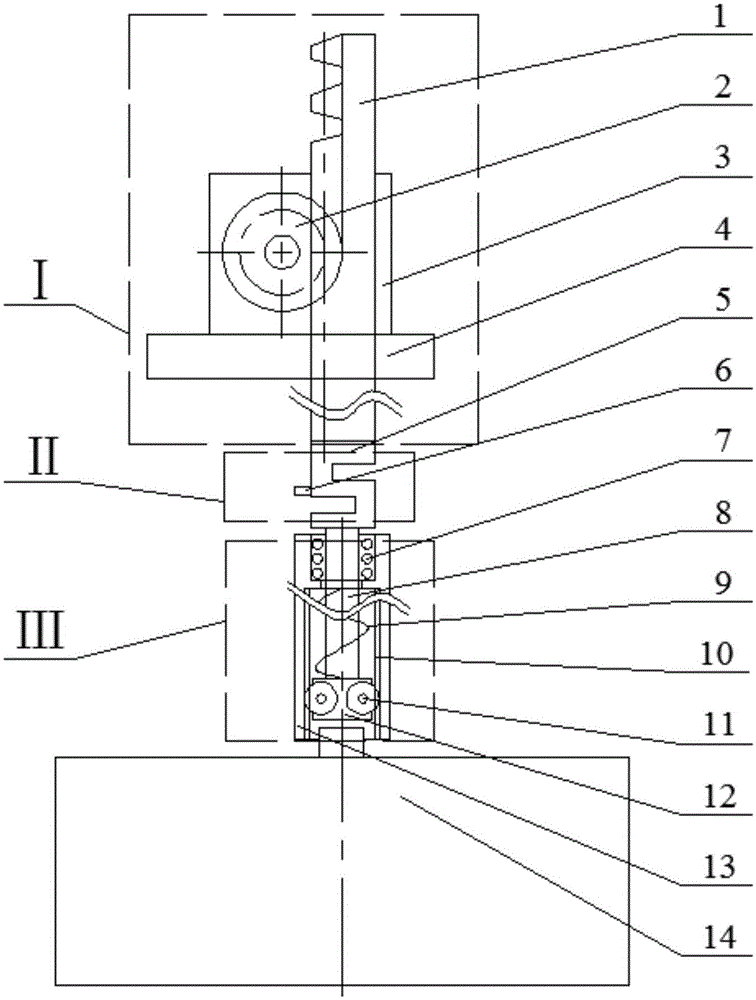 Gravity compensation vertical subsystem control method based on slip form face