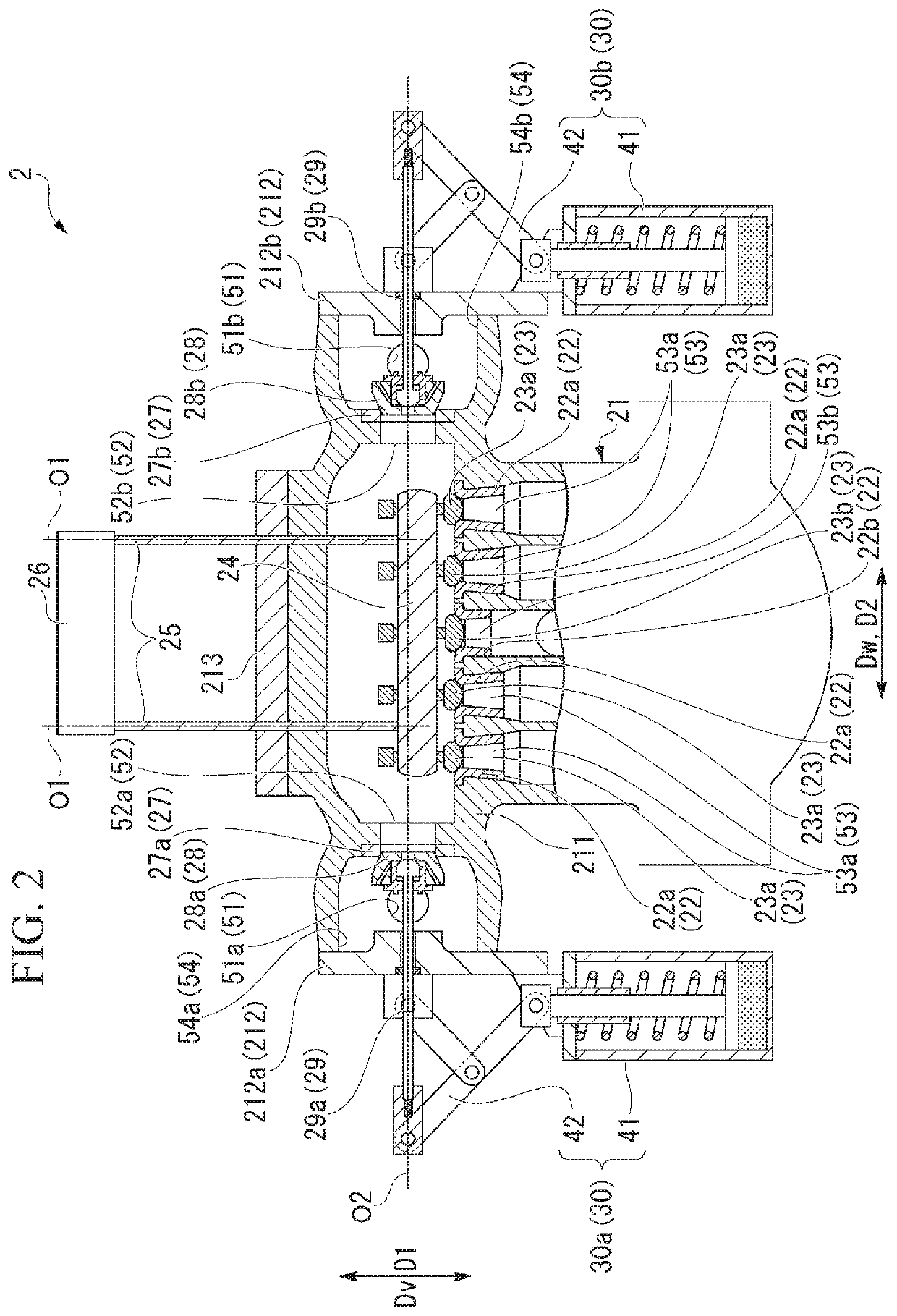 Valve device and steam turbine