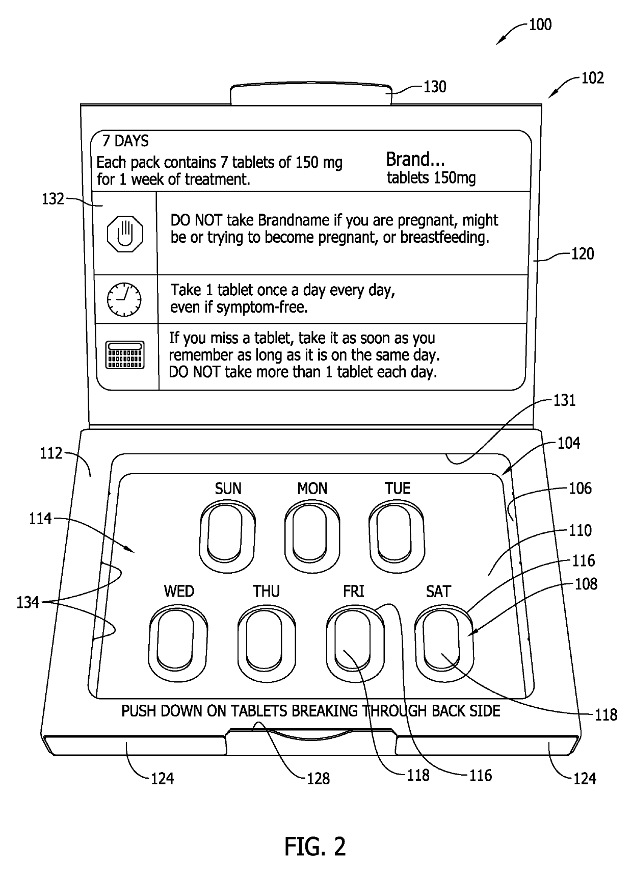 Medicine container, method of assembling the container, and method of dispensing the medicine from the container