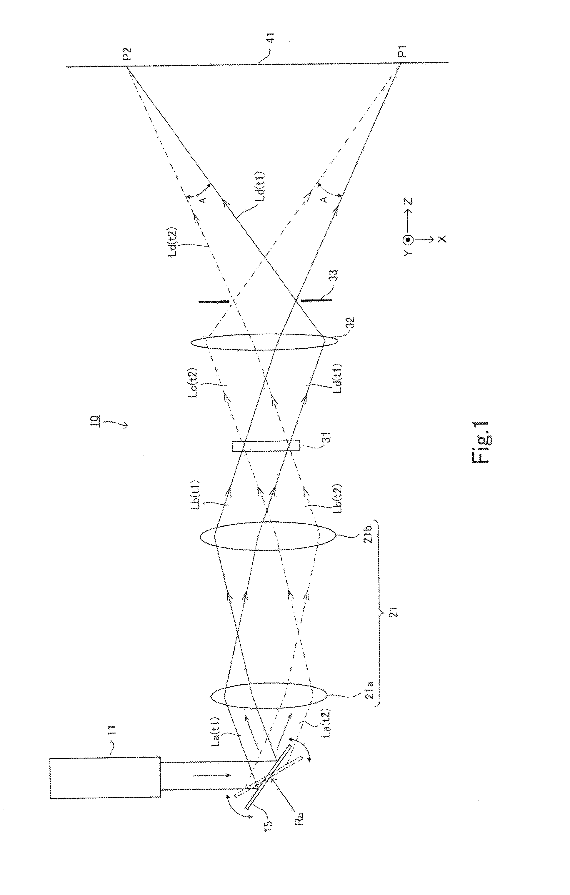 Illumination device, projection type image display device, and optical device