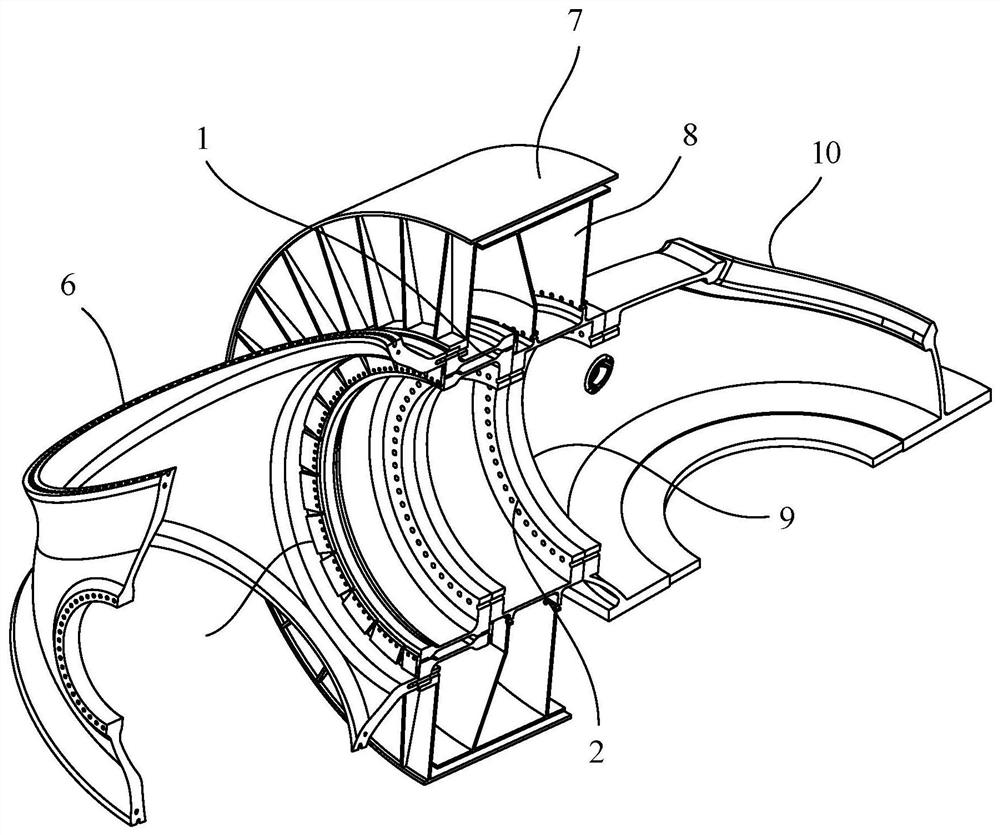 Sliding main bearing drive chain and wind turbine including same