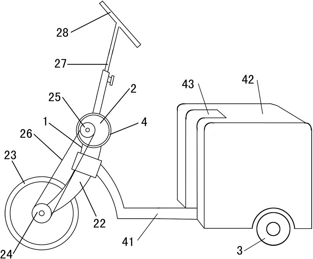 A kind of fitness bicycle with upper limb driving device