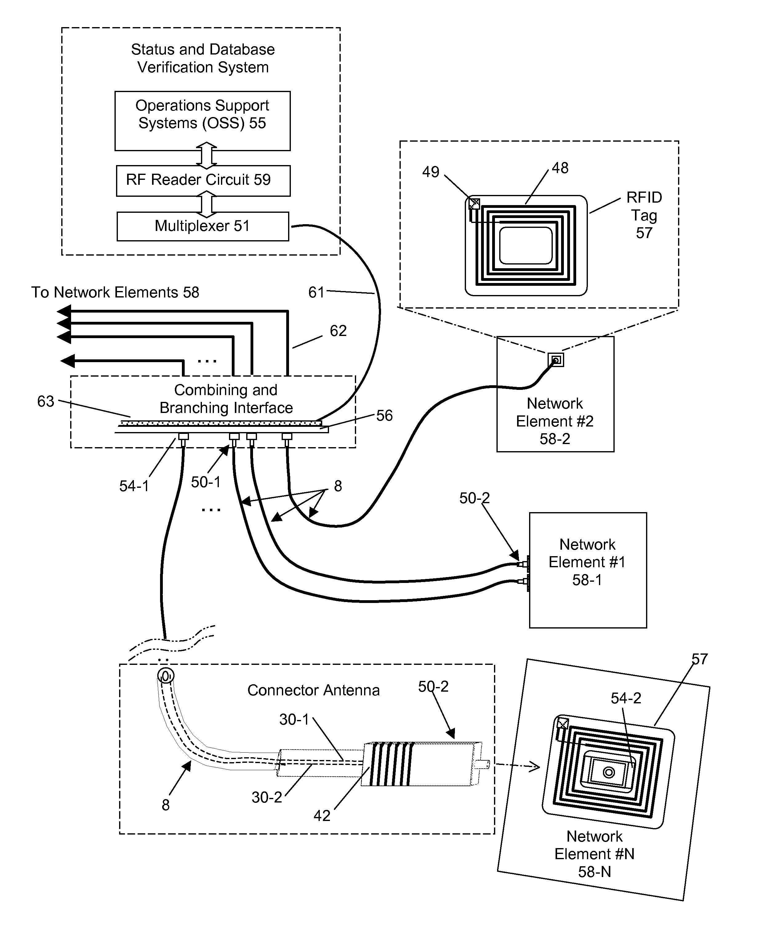 Electrically traceable and identifiable fiber optic cables and connectors