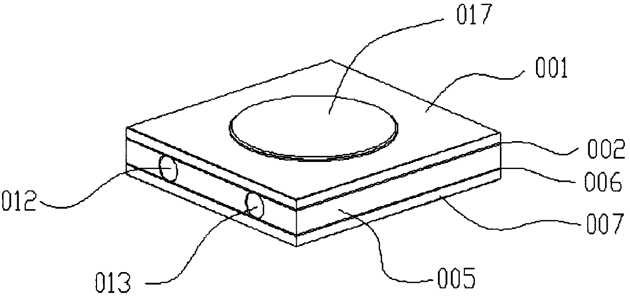 Double-helix stepped forced vortex type liquid cooling radiator and processing method thereof