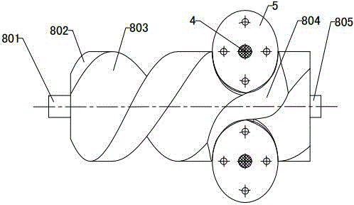 Double-spiral elliptic sealing engagement pair for conveying high-viscosity multi-impurity fluid medium