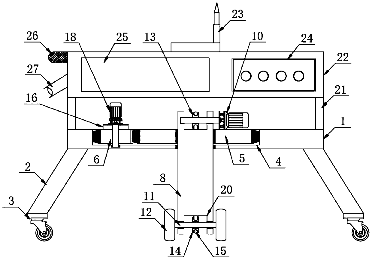 Positioning and navigation device based on robot walking