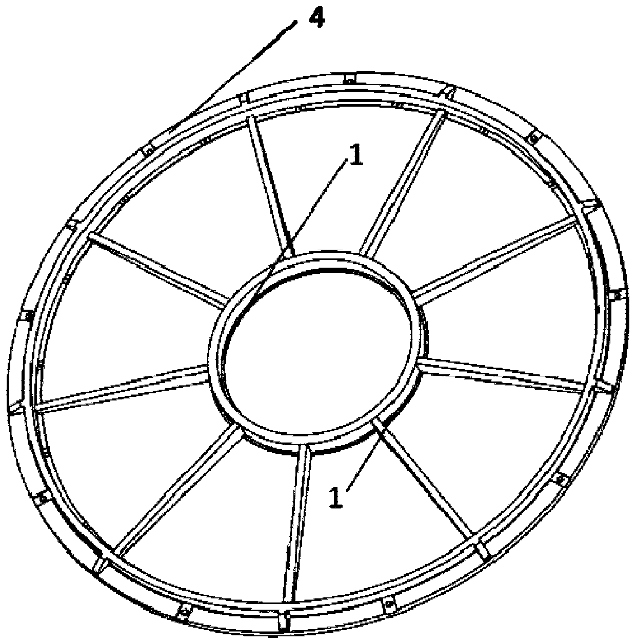 A transmission type large-aperture infrared lens, processing tooling and processing method