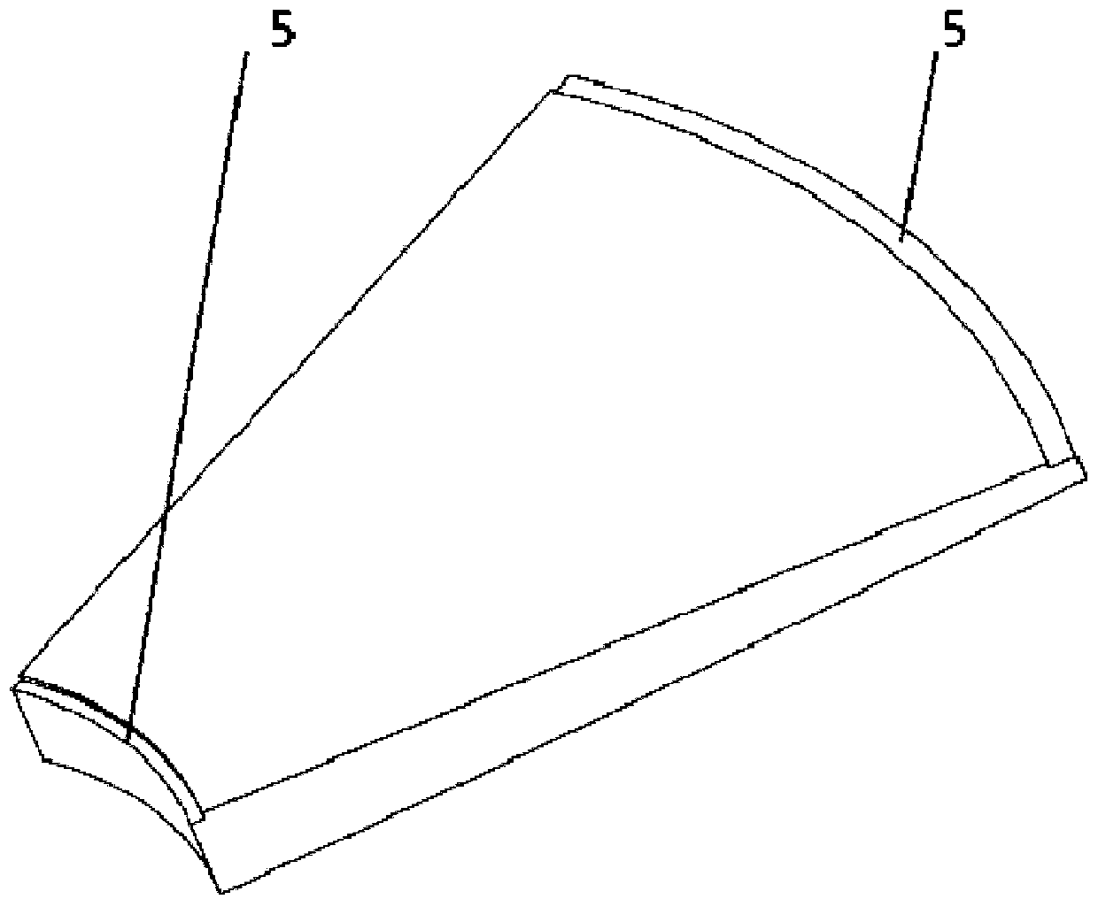 A transmission type large-aperture infrared lens, processing tooling and processing method