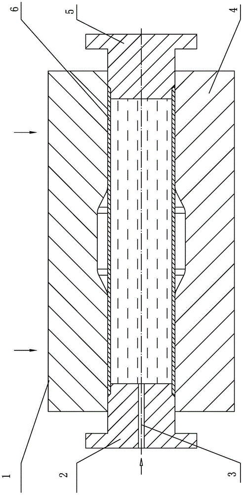 Charging pressing forming method for variable-cross-section special-shaped pipe