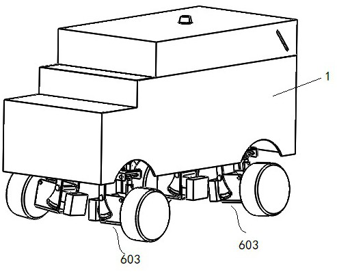Vehicle body posture self-adjusting trolley and posture adjusting method thereof