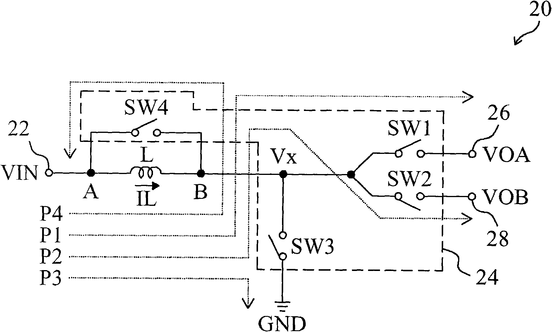 Single-inductor multi-output power converter and control method thereof