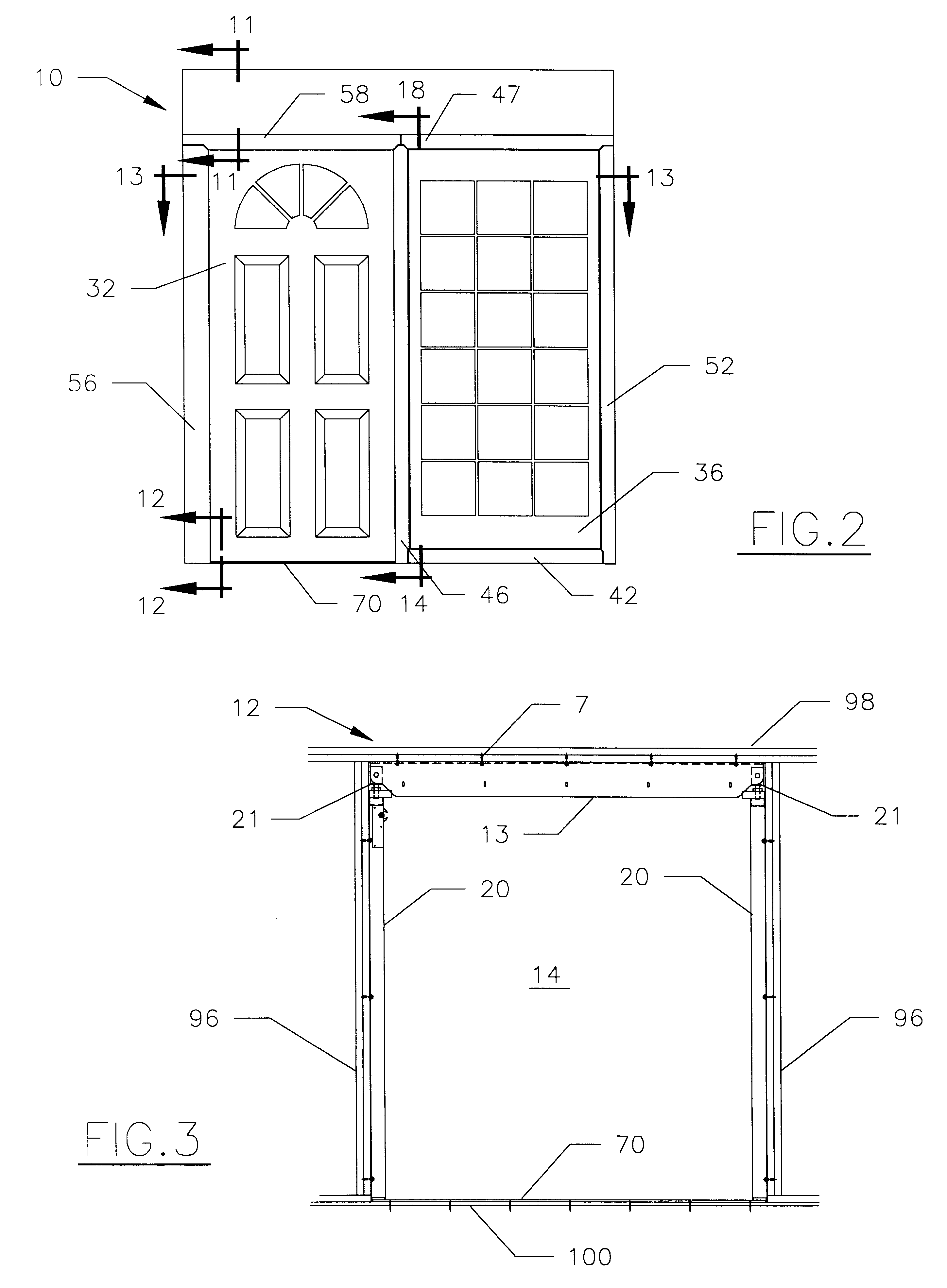 Residential motorized sliding door assembly