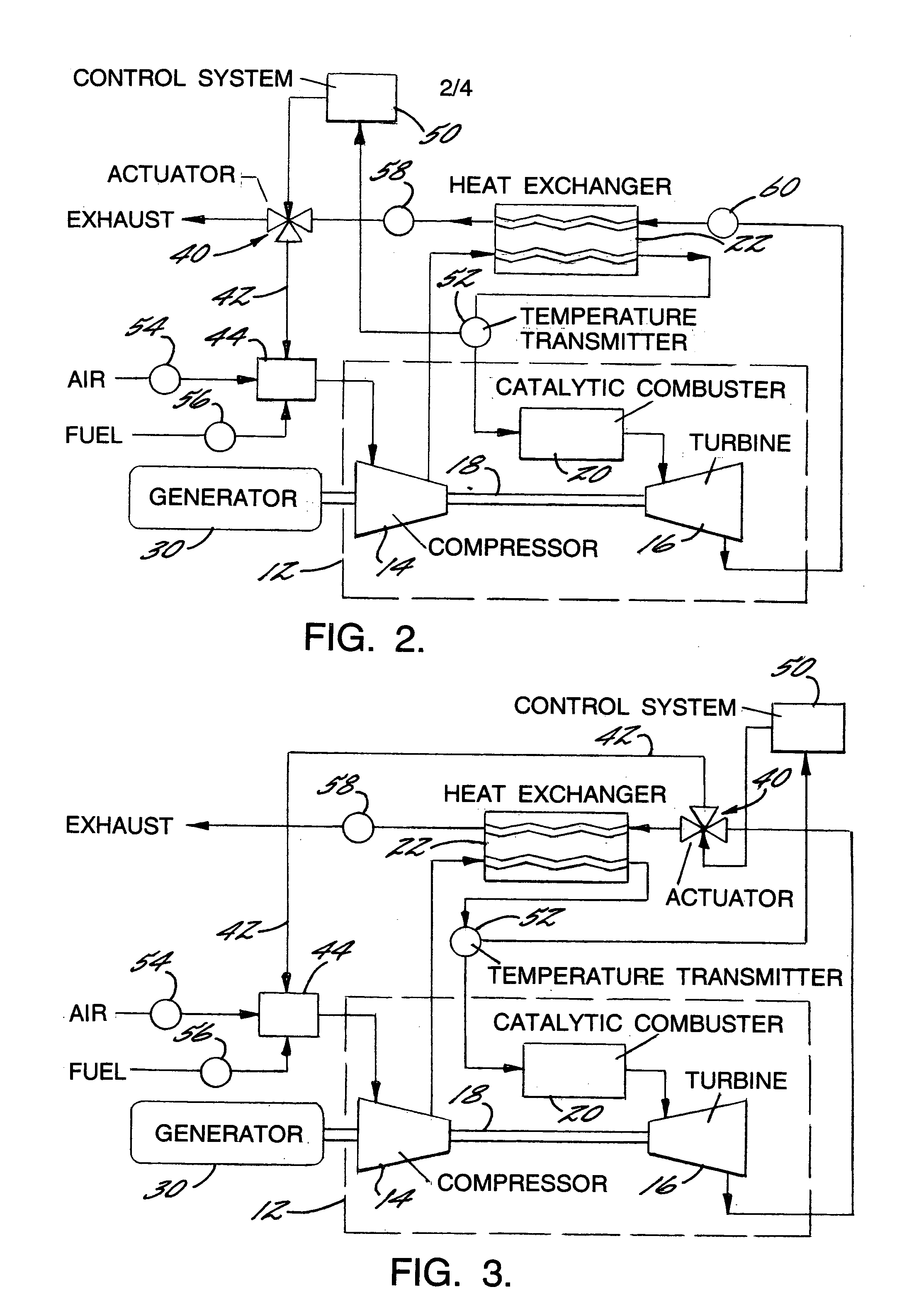 Recuperated gas turbine engine system and method employing catalytic combustion