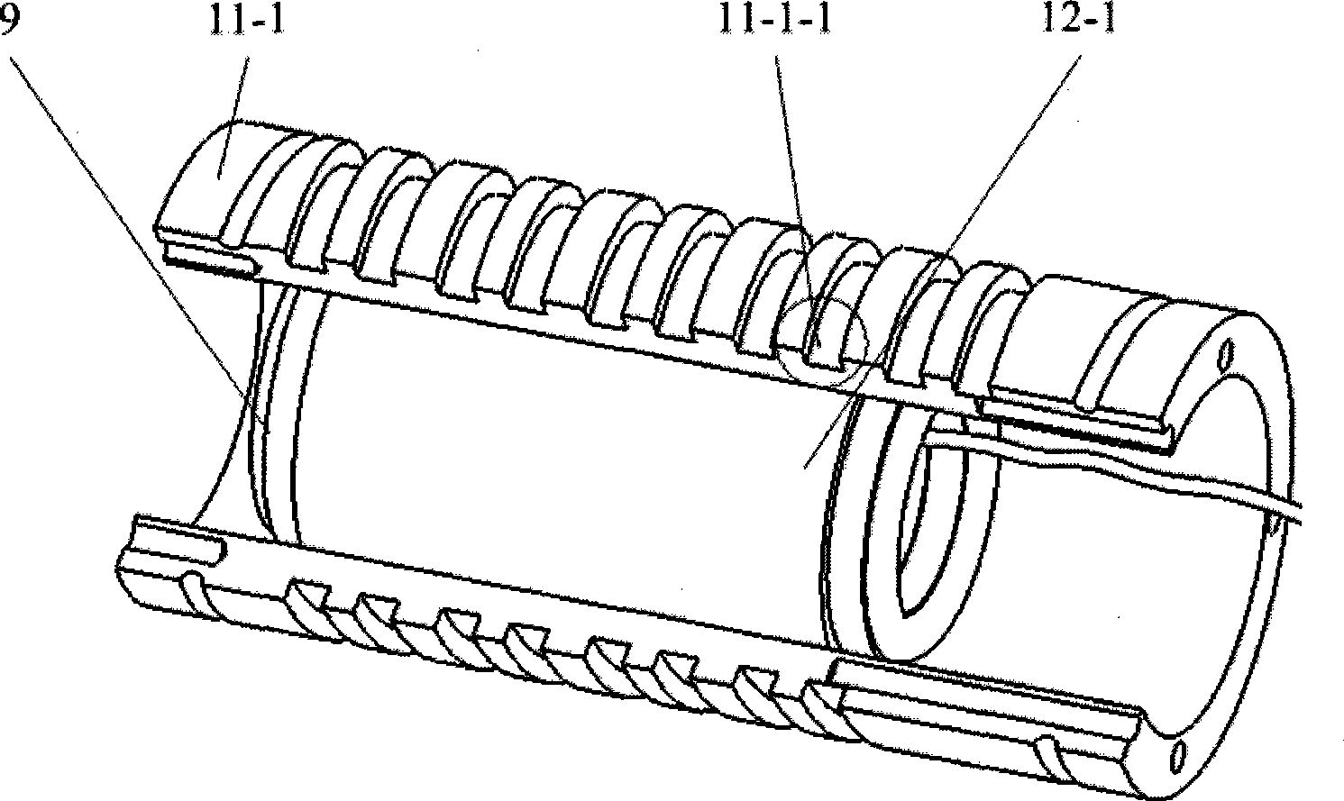 Electric principal shaft with composite stator structure