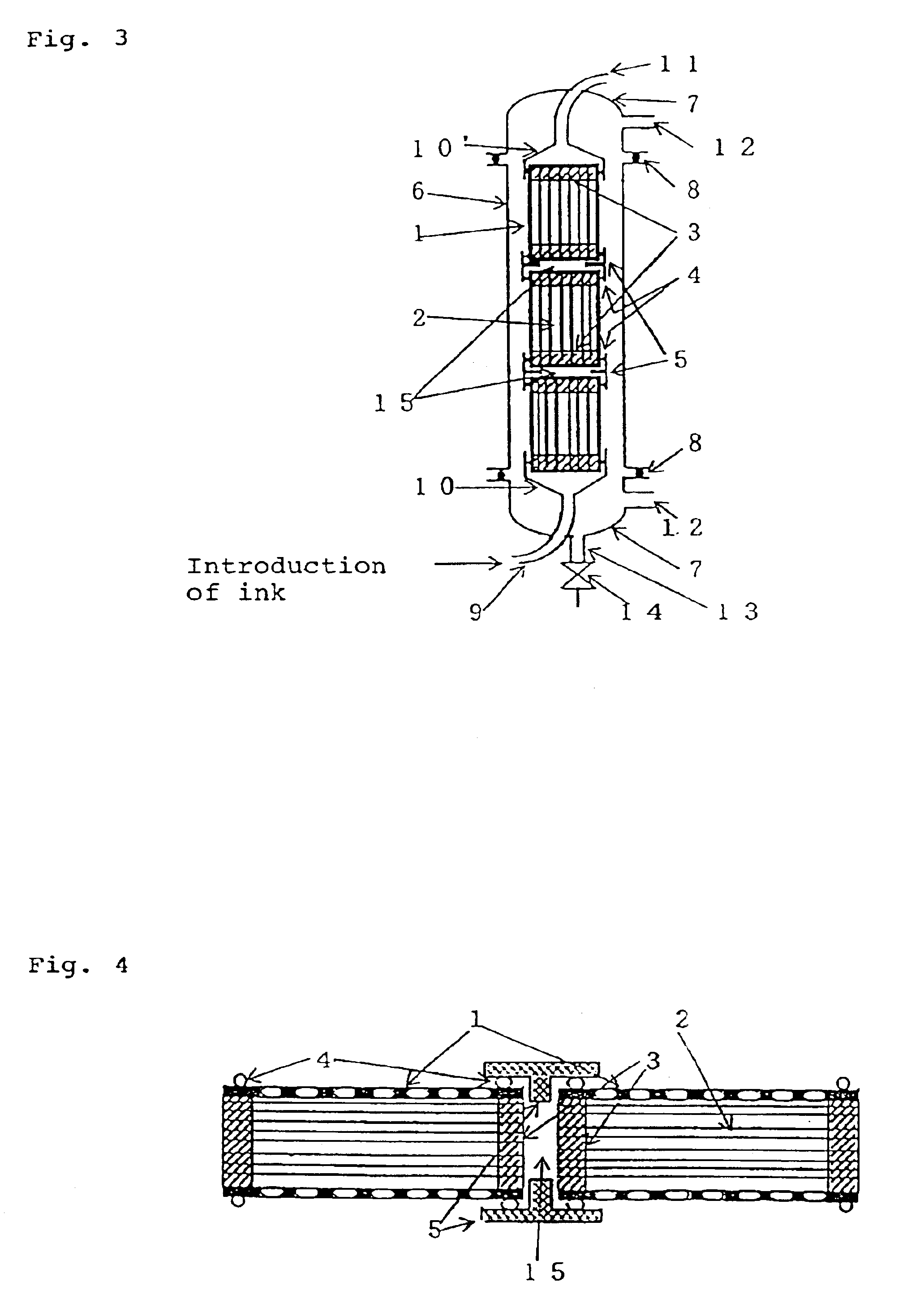 Hollow fiber membrane for the degassing of inks, ink degassing method, ink degassing apparatus, method for the fabrication of an ink cartridge, and ink