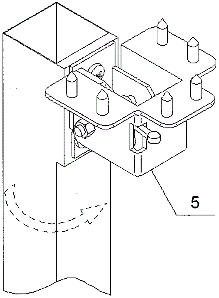 A movable ceiling cleaning auxiliary bracket