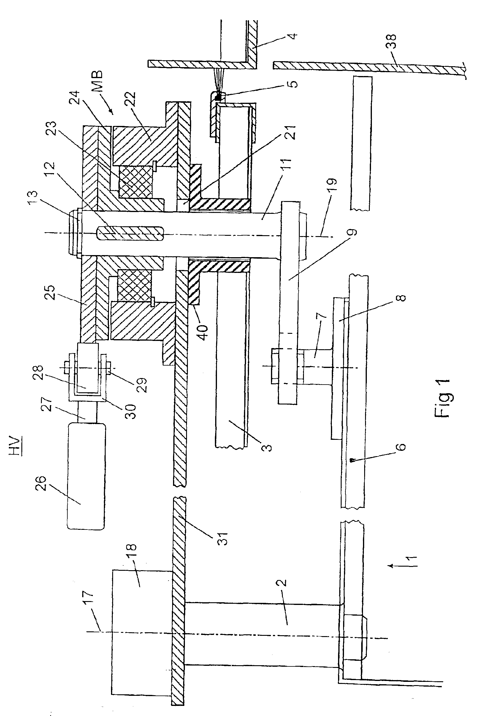Device for securing a door leaf against unintentional deflection
