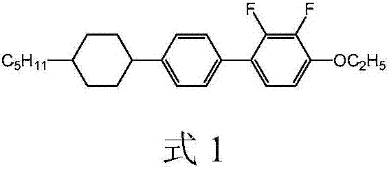 Double-alkyl-terminated cyclohexylbiphenyl derivative with lateral difluoromethylene ether bridge bonds and preparation method and application thereof