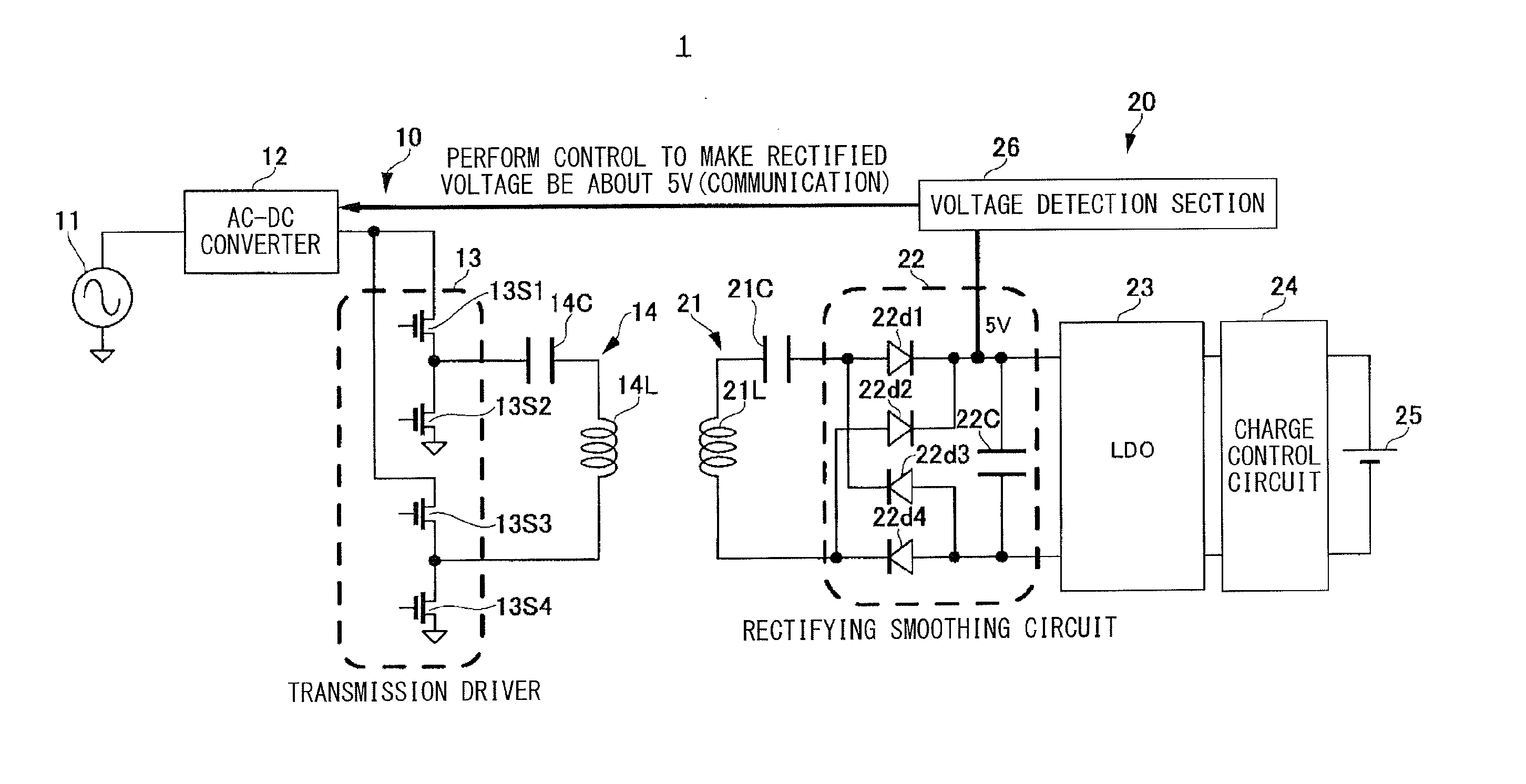 Power receiver, non-contact power transmission system, and method of controlling received-power voltage