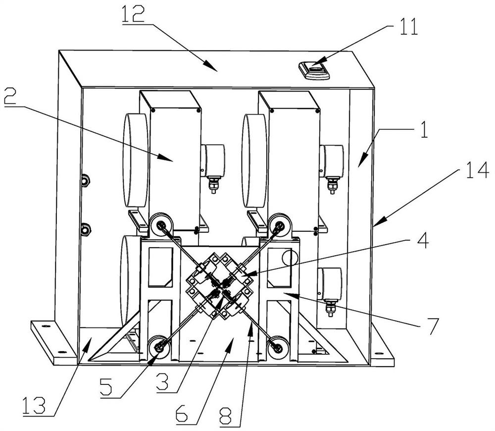 Stay wire type three-dimensional space positioning device