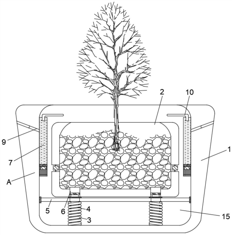 A potted planting device capable of automatic watering and humidification