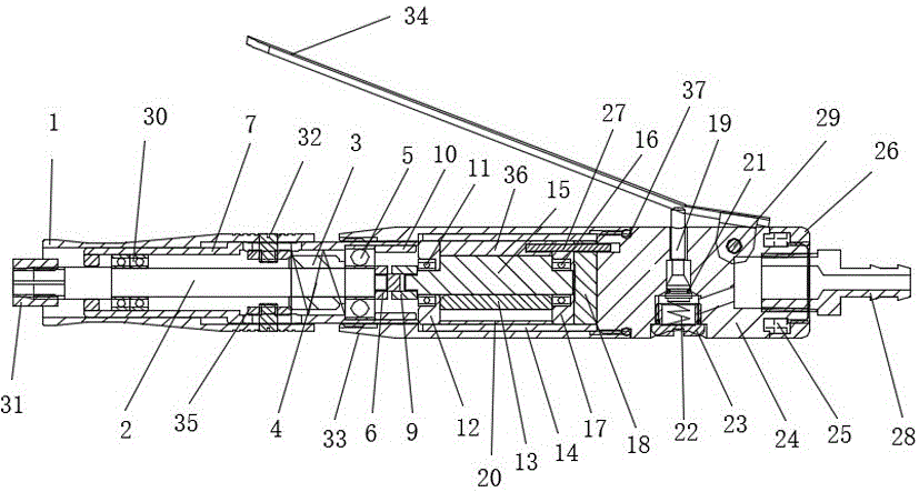 Pneumatic polishing pen