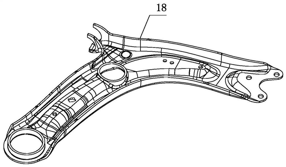 Forming process of automobile front lower control arm