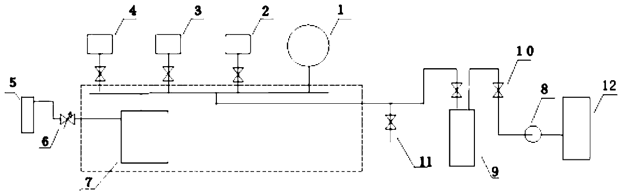 A device and method for removing uranium hexafluoride contamination from a measuring sensor