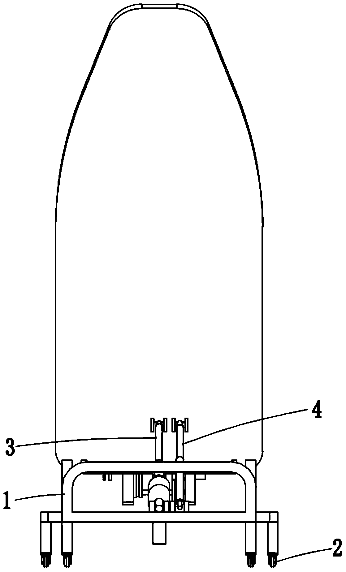 Standing bed with ankle training function