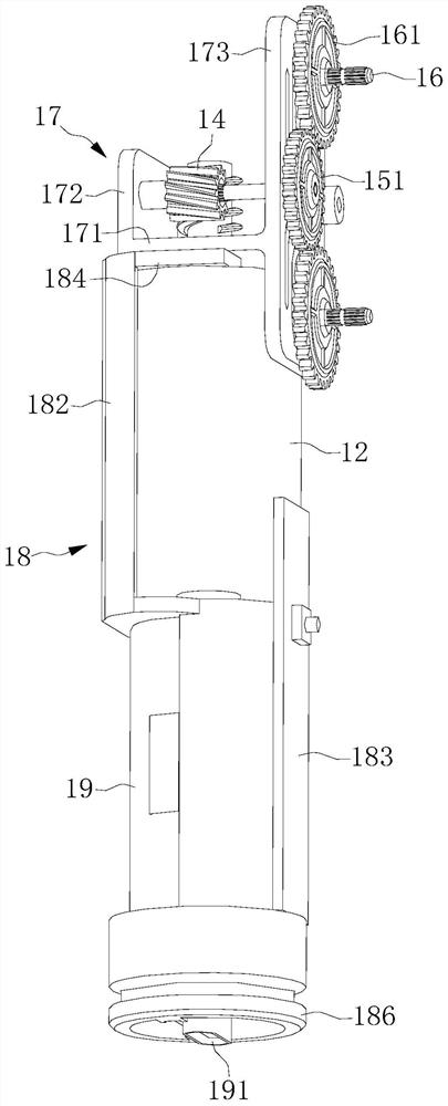 Transmission device and shaver