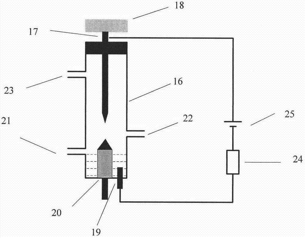 Method and device for detecting trace metal elements in water body by using laser-induced breakdown spectroscopy assisted by direct current discharging vaporization