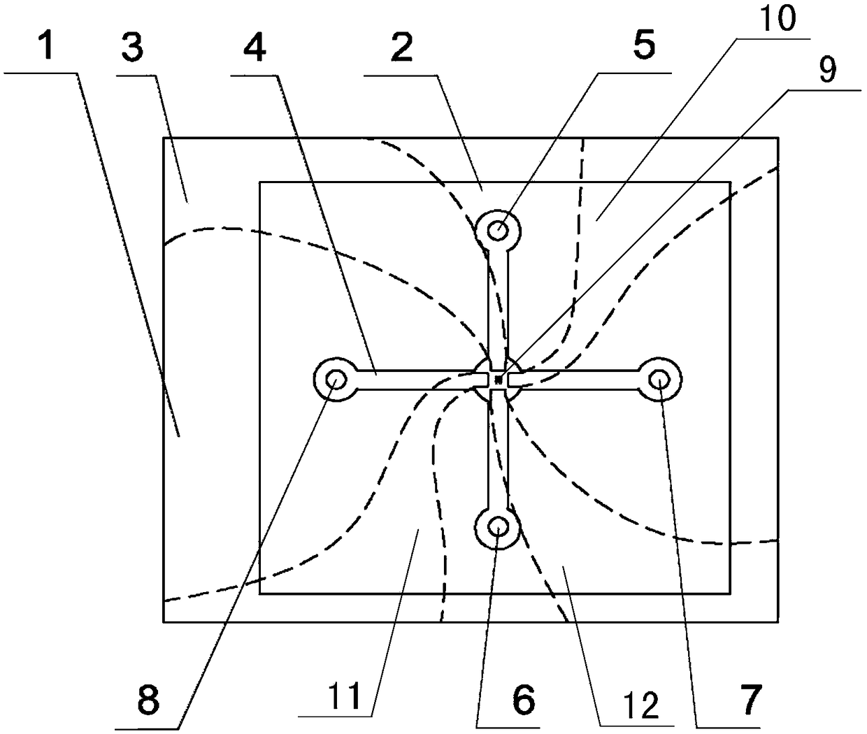 Cell capture chip based on induced charge electroosmosis induced by rotating electric field