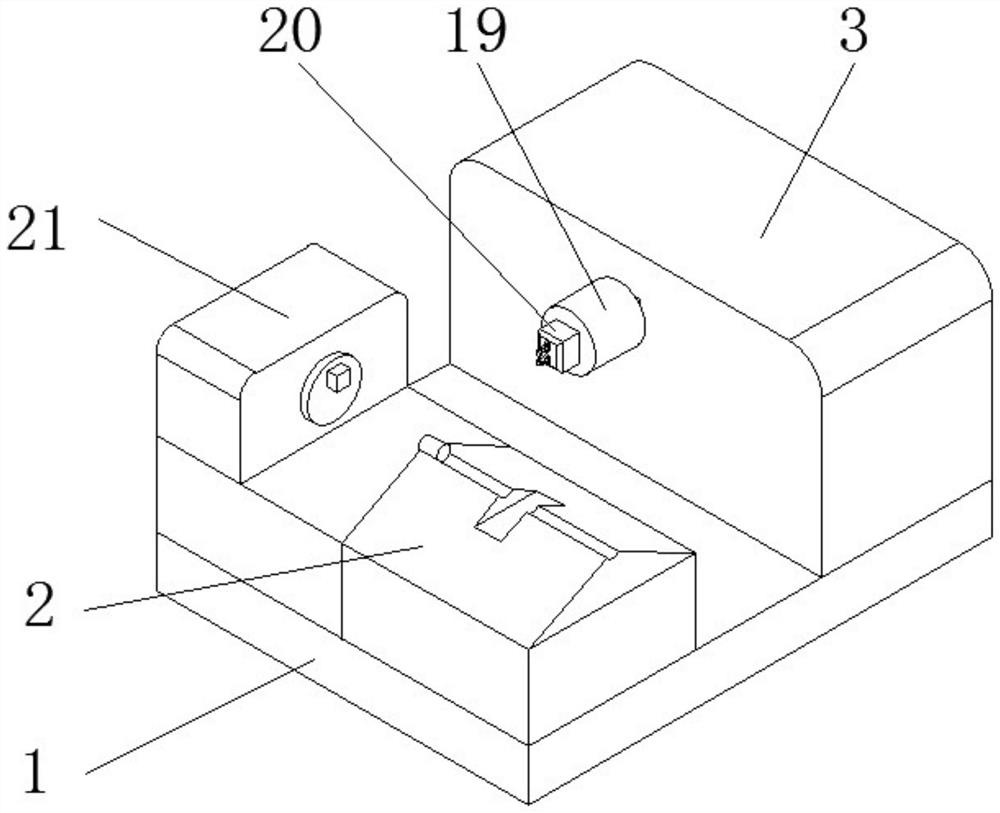 Four-way valve reversing and chamfering machining device