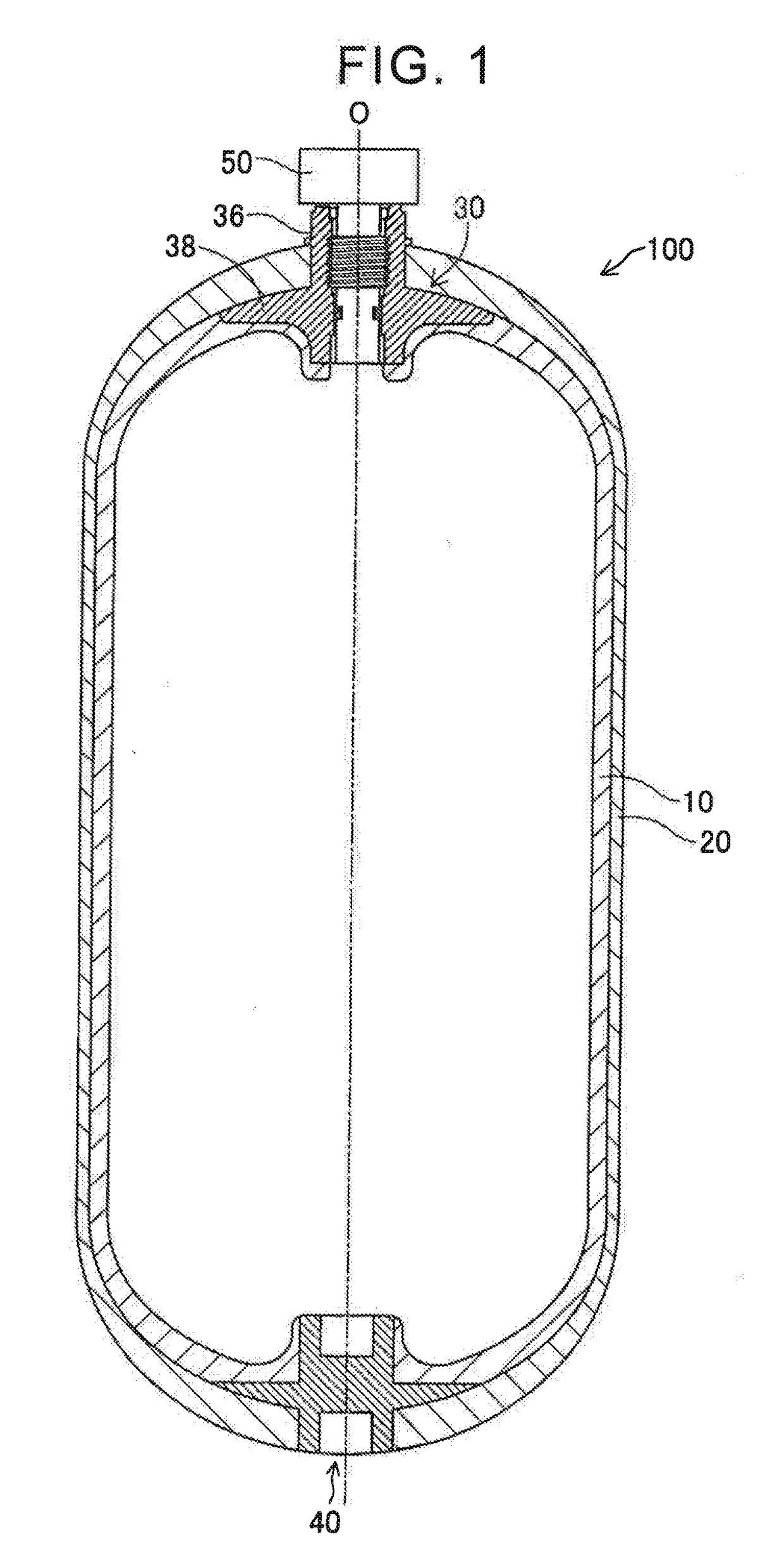 High-pressure gas tank and movable body