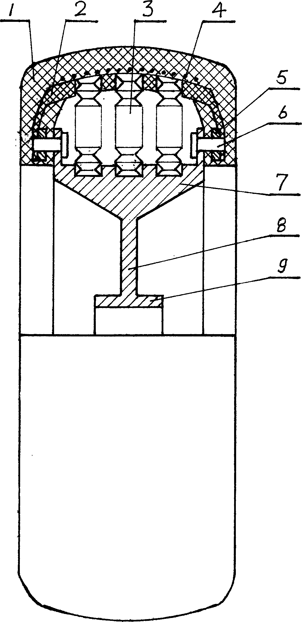 Multi-cavity conjoined chamber unaerated elastic burst-proof tyre