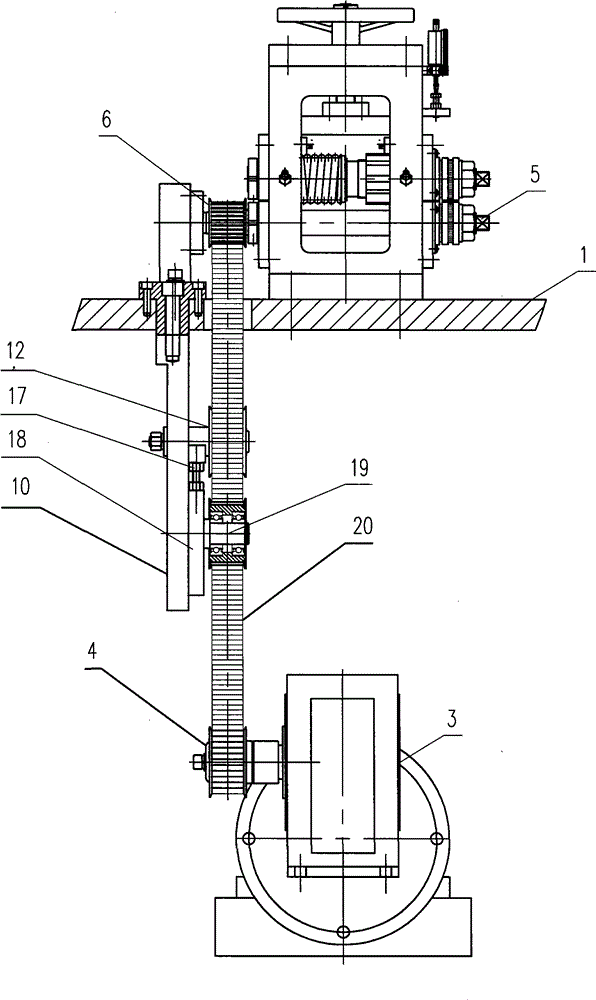 Transmission device of full-automatic piston ring molding machine