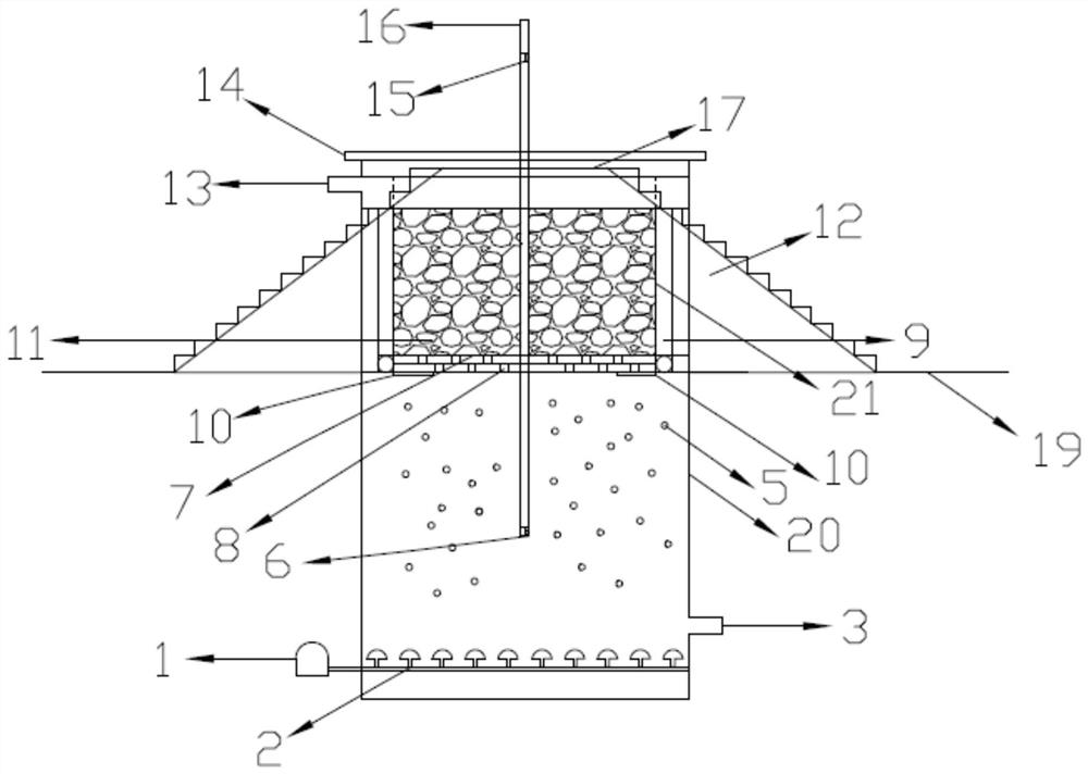 Microaerobic biological treatment system and method for degrading cyclic compounds in coal pyrolysis wastewater