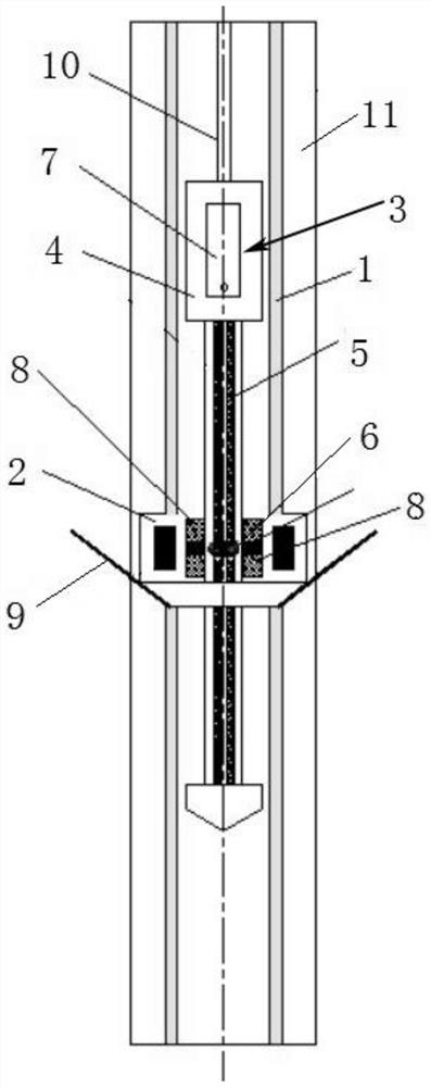 Layered settlement monitoring device and construction process thereof