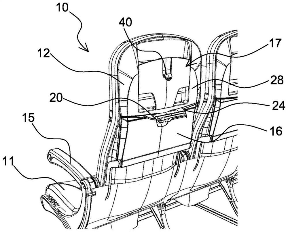 Holder for portable equipment for aircraft seats