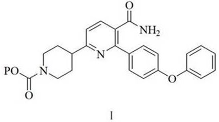 A kind of preparation method of 2-(4-phenoxyphenyl)-6-(n-substituted oxycarbonyl piperidine-4-) base nicotinamide