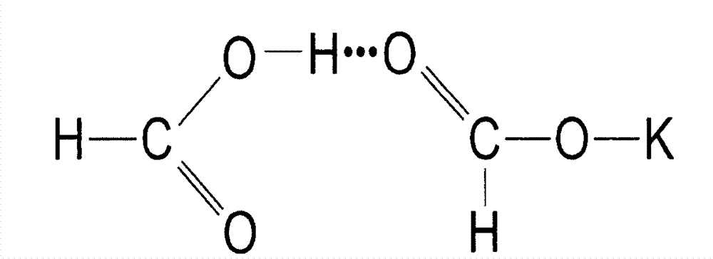 Method for preparing feed antibacterial agent by absorbing and grafting potassium diformate on epidesmine molecular screen