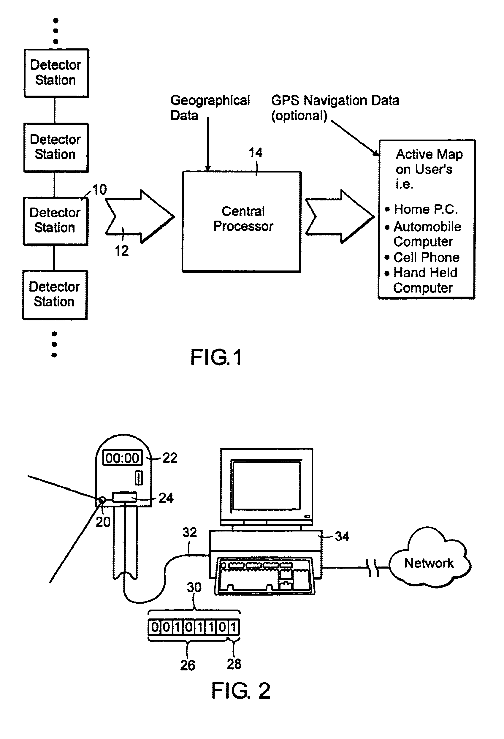 Method and apparatus for detection and remote notification of vehicle parking space availability data