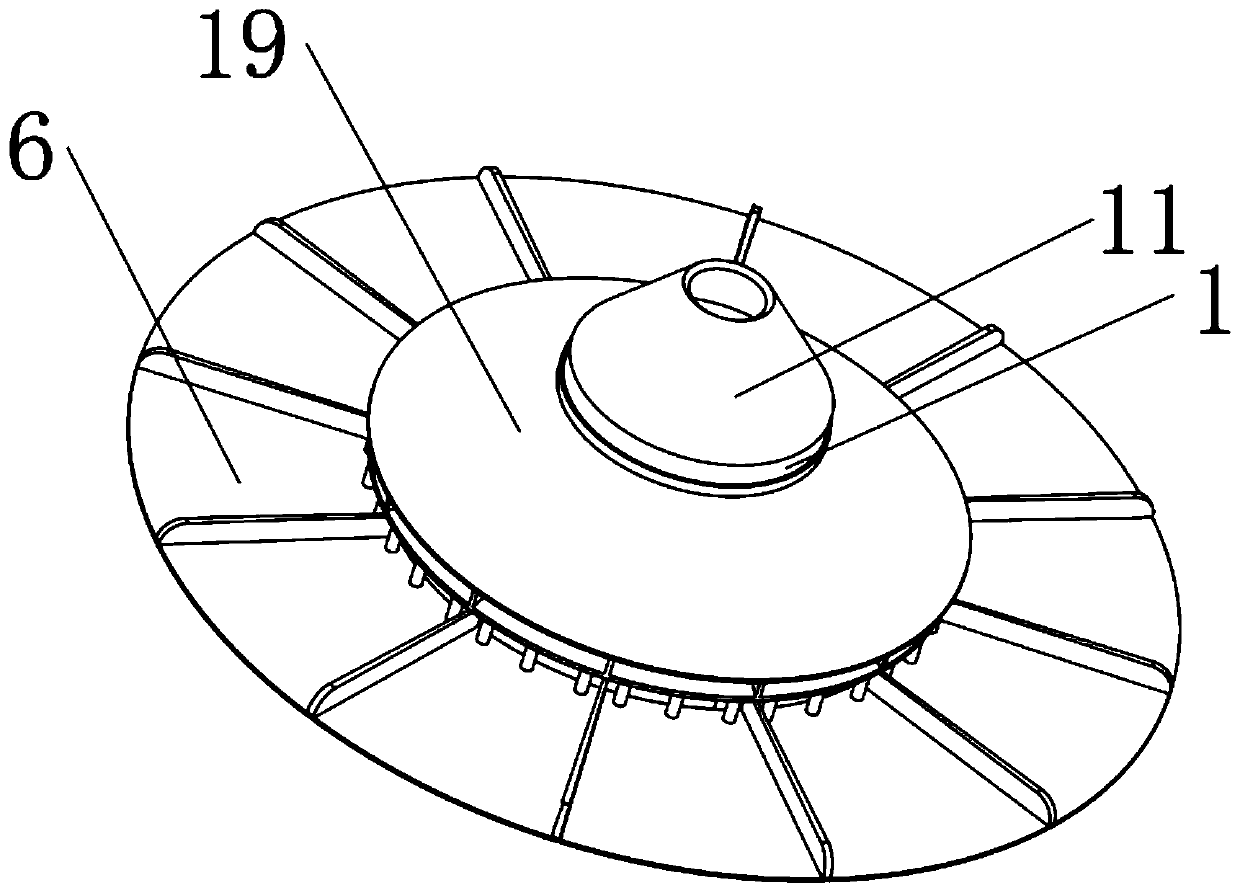 Material dividing device for kudzu vine root slicing