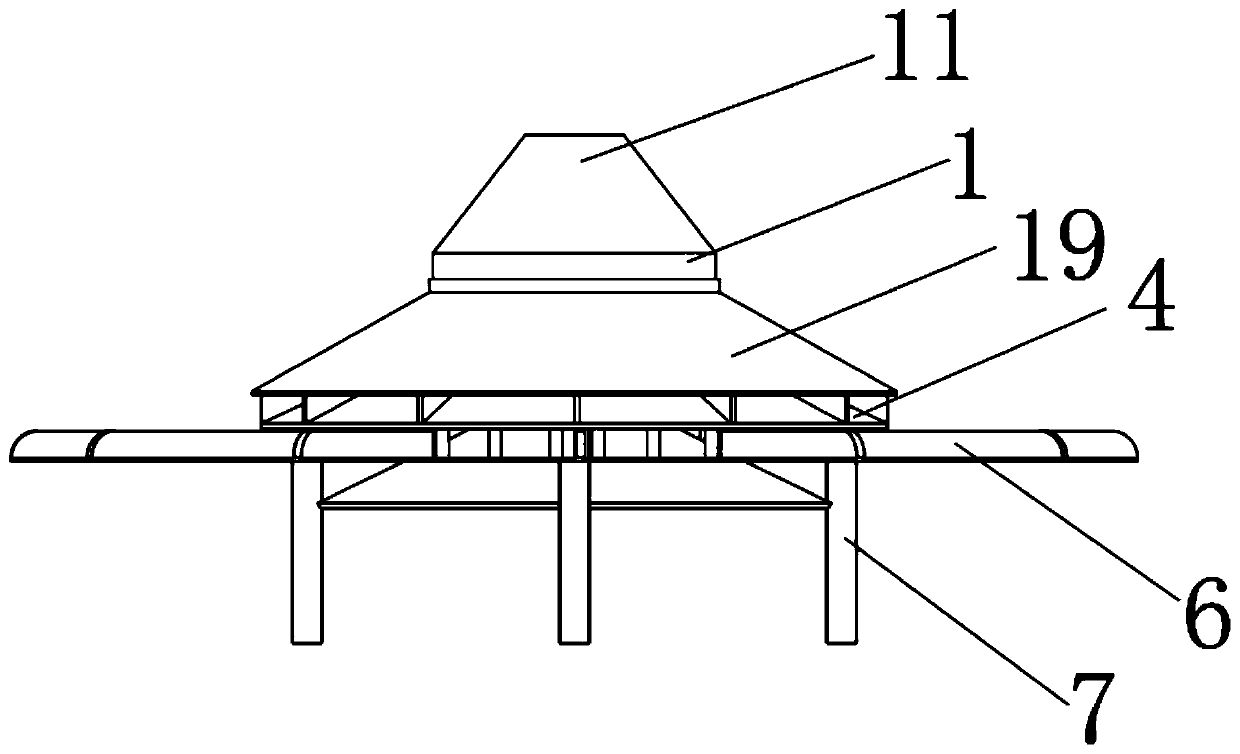 Material dividing device for kudzu vine root slicing